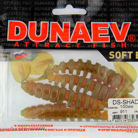 Силиконовая приманка Dunaev DS-Shad (10 см) 911 м.масло красное, блестки красные (упак. 4 шт)