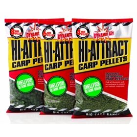 Пеллетс DYNAMITE BAITS Hi-Attract Shellfish Betaine Green 6мм 0,9кг