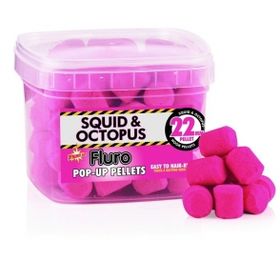 Пеллетс DYNAMITE BAITS Fluoro Pop Up Pellets Squid Octopus (Pink) 22мм 0,4кг