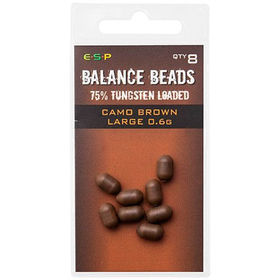 Бусина ESP Tungsten Loaded Balance Beads Large (0.6г) Camo Brown (упаковка - 8шт)
