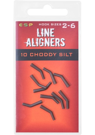 Трубка для крючка E-S-P Line Aligners № 2-6 - 10шт., Цвет: Choddy Silt