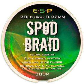 Леска ESP Spod Braid 300м 0.22мм (Hi-Viz Fluoro Green)