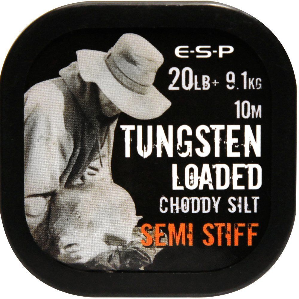 Поводковый материал E-S-P TUNGSTEN LOADED - SEMI STIFF / 20lb / 10m, Цвет: Choddy Silt в оболочке