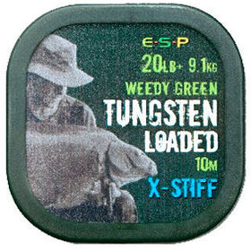 Поводковый материал ESP Tungsten Loaded X-Stiff 10м 20lb (Camo Brown)