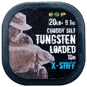 Поводковый материал ESP Tungsten Loaded X-Stiff 10м 20lb (Choddy Silt)