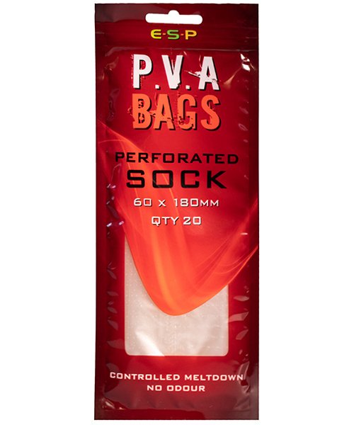 Пакеты растворимые перфорированные E-S-P  P.V.A. Perforated Bags - SOCK / 60x180mm / 15шт.