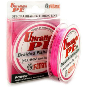 Леска плетеная Fanatik Ultralight PE X4 Pink #0.1 100м 0.068мм