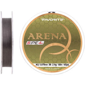Леска плетеная Favorite Arena Pe 4x Silver Gray #0.175 100м 0.071мм