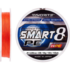 Леска плетеная Favorite Smart Pe 8x Red Orange #0.5 150м 0.117мм
