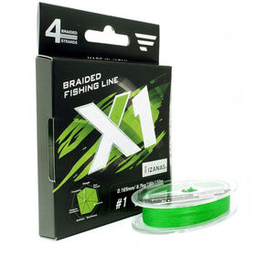 Леска плетеная Favorite X1 Pe 4X Light Green #0.4 150м 0.104мм (светло-зеленая)