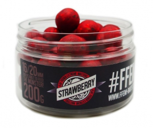 FFEM Super Souble Boilies Strawberry - Растворимые насадочные бойлы (Клубника) 16/20 мм.