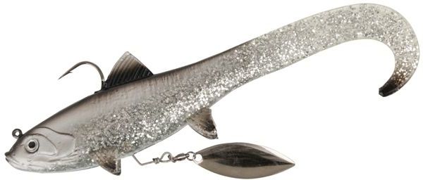 Мягкая приманка Rage Replicant Twist 7 / 18cm - Silver Baitfish, silver blade