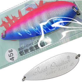 Блесна Fujiwara Sake-Katz (45г) Silver Powder Blue Pink