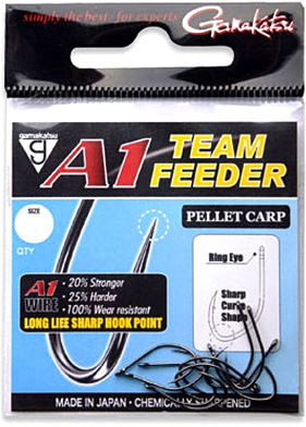 Крючок Gamakatsu A1 Team Feeder Pellet Carp №10 (упаковка - 10шт)