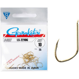 Крючок Gamakatsu Hook LS-2210B Gold №10 (упаковка - 25шт)