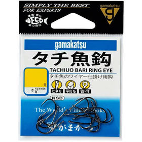 Крючок Gamakatsu Tachiuo Bari Ring Eye NSB №4 (упаковка - 12шт)