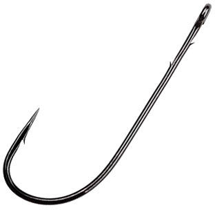 Крючок Gamakatsu Worm 36 SPR Black №1 (упаковка - 6шт)