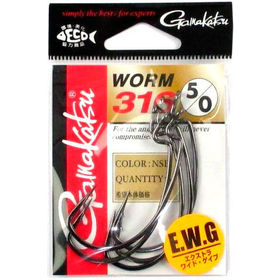 Крючки Gamakatsu Worm 316 NSB №5/0