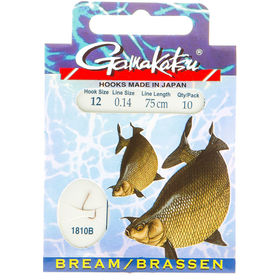 Крючок Gamakatsu Hook BKD-1810B Bream 100см №10/0.14мм (упаковка - 10шт)