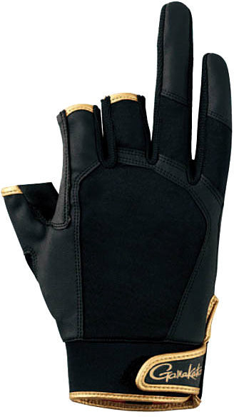 Перчатки Gamakatsu GM-7243 Glove (3) Bkack р.LL