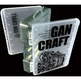 Коробка для снастей Gan Craft Face Logo Reversible Box (140x104x32мм) Clear/Smoke
