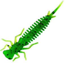 Мягкая приманка Garry Angler Larva Икра 2 (5см) Зеленый с блестками (10шт)