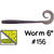 Приманка Gary Yamamoto Worm 6 (15.2см) 156 (упаковка - 10шт)
