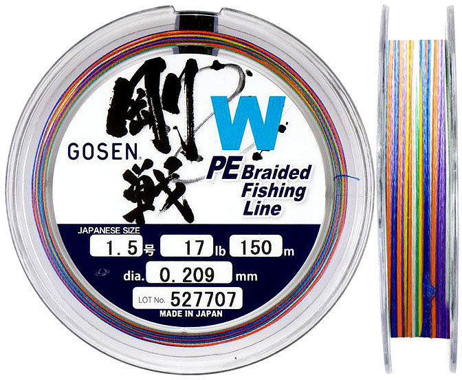 Леска плетеная Gosen W4 Braid Multi Color #0.6 150м 0.132мм (мультиколор)