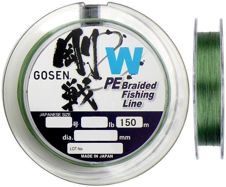 Леска плетеная Gosen W4 Braid Moss Green #0.6 150м 0.132мм (зеленая)