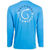 Футболка Grundens Tech Tee LS Shirt G Hook Print Coastal Blue р.L