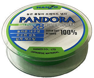 Леска плетеная Hanzo Pandora Premium X8 Frash Green #0.6 150м 0.12мм
