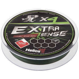 Леска плетеная Helios Extrasense X4 PE Green 150м 0.14мм (зеленая)