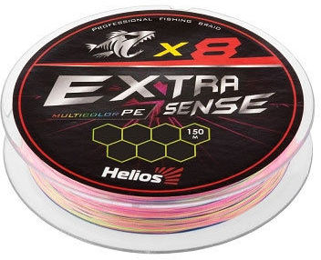 Леска плетеная Helios Extrasense X8 PE Multicolor 150м 0.14мм