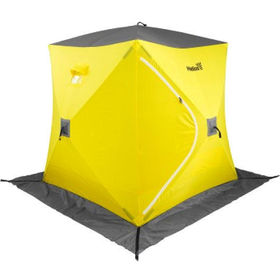 Палатка зимняя Helios Куб 1.8х1.8 желтый/серый
