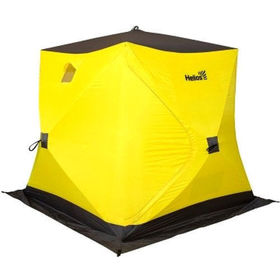 Палатка зимняя утепленная Helios Куб 1.8x1.8 (желтый/серый)