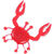 Силиконовая приманка Herakles Mr. Crab (3см) Blood (упаковка - 6шт)