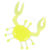 Силиконовая приманка Herakles Mr. Crab (3см) Chartreuse (упаковка - 6шт)