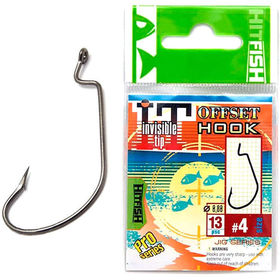 Крючок Hitfish Invisible Tip Offset Hook №1 (упаковка - 12шт)