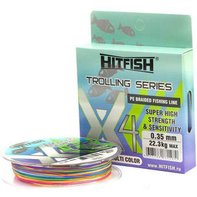 Леска плетеная HitFish X4 Trolling Multicolor 200 м 0.30 мм (многоцветная)