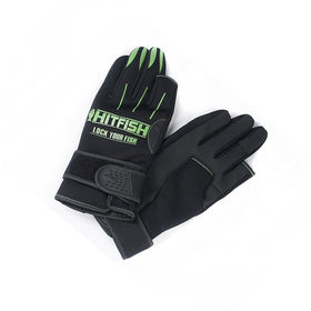 Перчатки без пальцев HitFish Glove-01 р. L (зеленые)