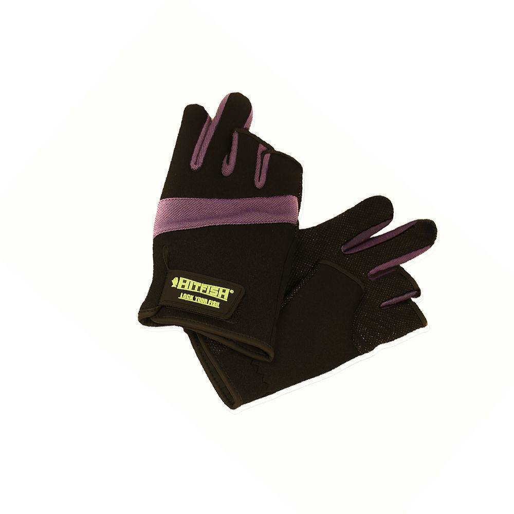 Перчатки без пальцев HitFish Glove-03 р. L (фиолетовые)