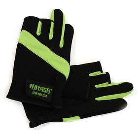Перчатки без пальцев HitFish Glove-03 р. L (зеленые)