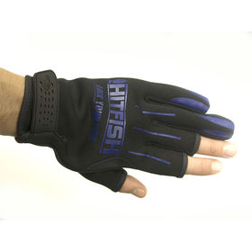 Перчатки без пальцев HitFish Glove-04 р. L (синие)
