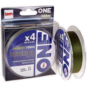 Леска плетеная Iam №One Superior X4 Navi-Green 100м 0.05мм