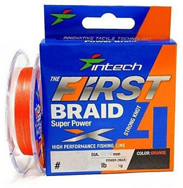 Леска плетеная Intech First Braid X4 150м 0.165мм (оранжевая)