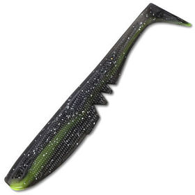 Виброхвост Iron Claw Moby Softbaits Racker Shad UV Non Toxic (22см) Innercore Chartreuse (1шт)