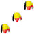 Пропеллер плавающий Iron Trout Trout Rotor Float 15мм цв.Fluo Yellow/Red (упаковка - 3шт)