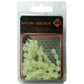 Икринки силиконовые Iron Trout Fluo Soft Perlen (5мм) Glow in the Dark (упаковка - 100шт)