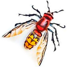 Воблер Izumi Шершень 10F-Пушистый (с тройником) Wasp Big (9г) 1