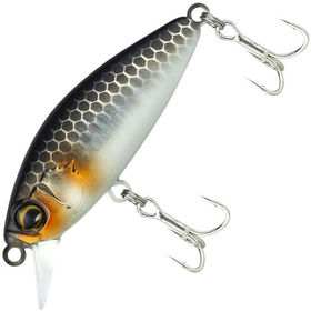 Воблер Jackall Abbey Minnow 38SF (2.4г) uv mat silver & black
